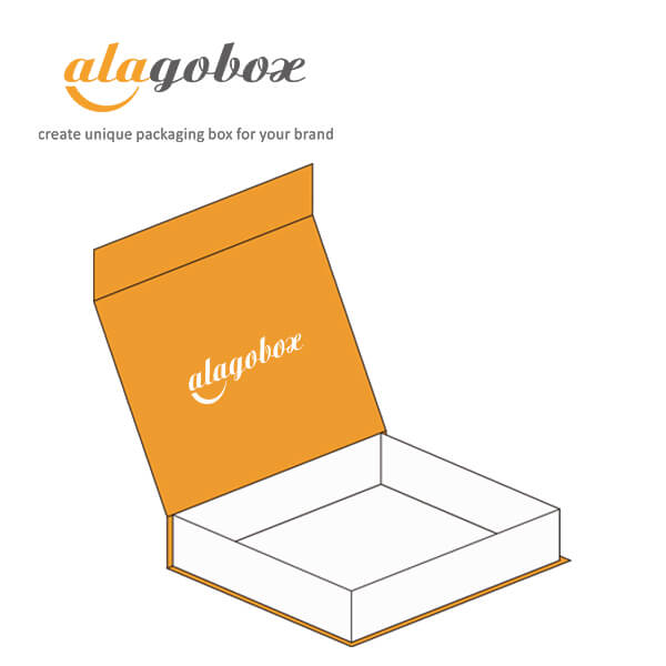 Bookstyle box with magnets