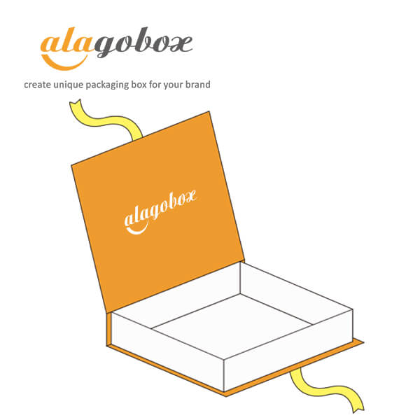 Bookstyle box with ribbon