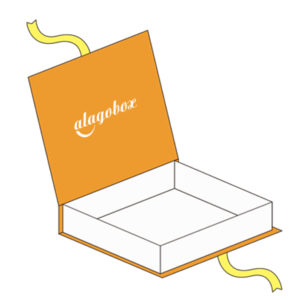 Bookstyle box with ribbon